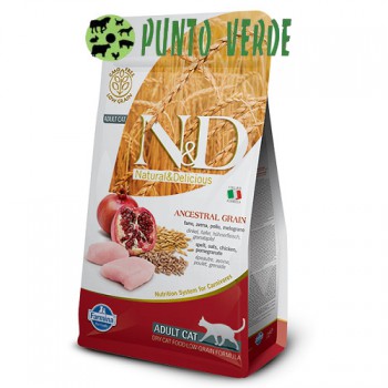 FARMINA N&D LOW GRAIN ADULT CAT POLLO & MELOGRANO KG 5